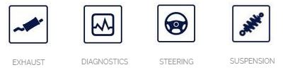 Icons - Exhausts, Diagnostics, Steering, Suspension